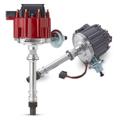 Distributors One-wire HEI distributors for small and big block Chevrolet, Ford 302 and 351W, and Chrysler 273&ndash;360 &mdash; melonized steel gears, adjustable vacuum advance, and race-prepped locked-out models.