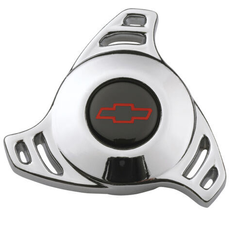 Carburetor Air Cleaner Center Nut; Large High Tech Style; Bowtie Center; Chrome