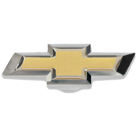 Extra-Large Air Cleaner Center Nut; Chevy Bowtie Style; Black Crinkle w/&nbsp;Gold