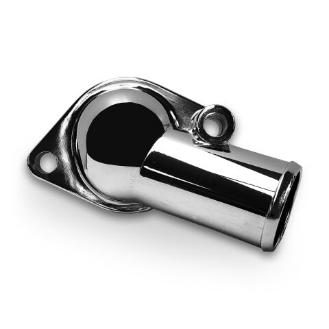 Water Neck; Chrome; O-Ring Style; For SB and BB Chevy Engines; 15 Degree&nbsp;Type