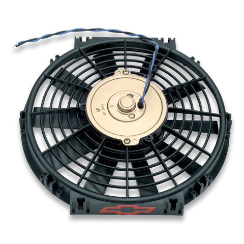 Electric Radiator Fan; High Performance Model w/Bowtie Logo; 10 Inch; 1000CFM