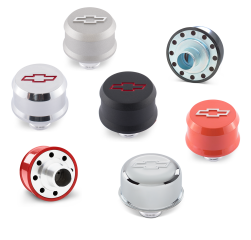 Air Breather/Oil Caps Push-in, twist-on, and clamp-on breathers and filler caps.